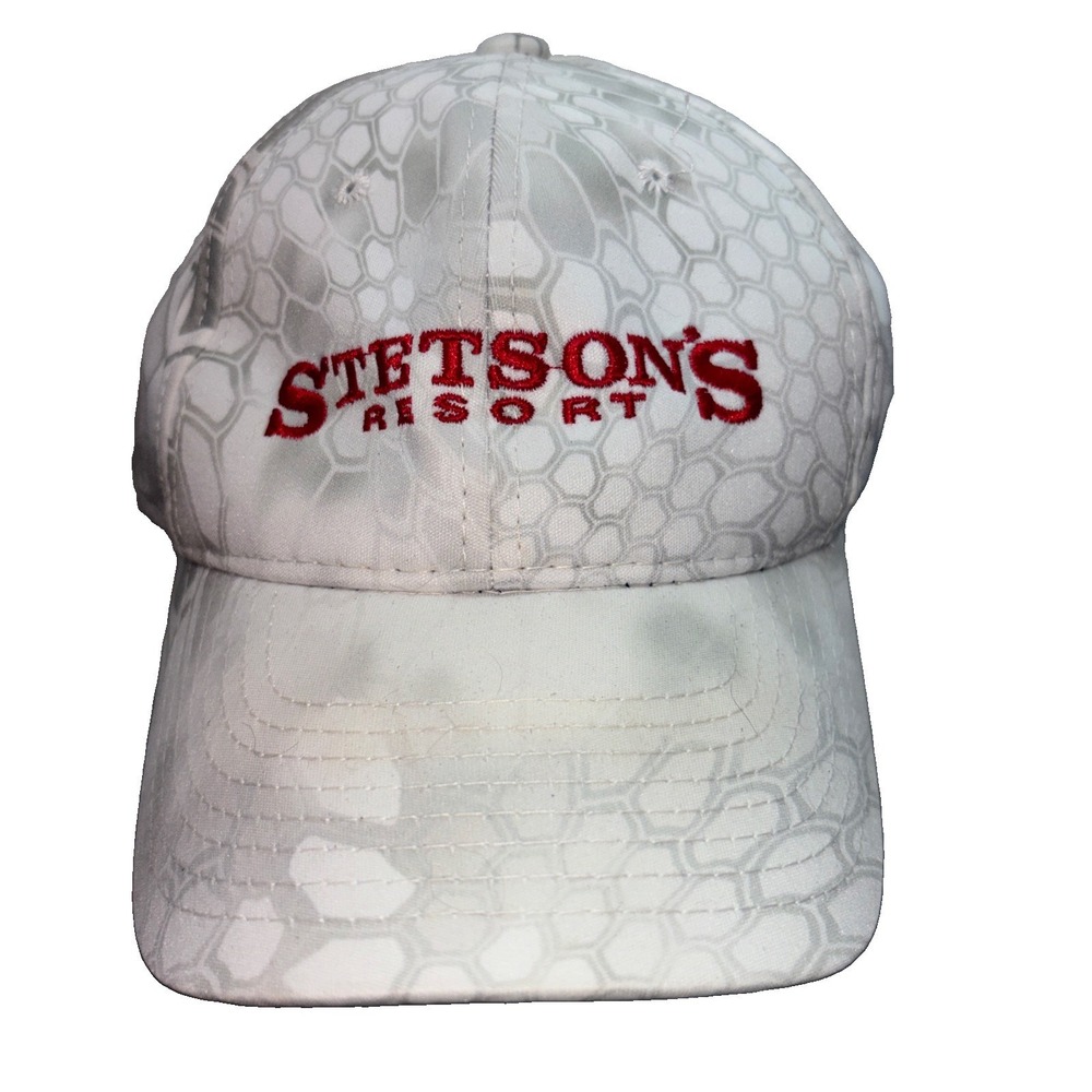 Stetsons Resort White "Think Trout" Outdoor Cap Strapback Hat OSFM